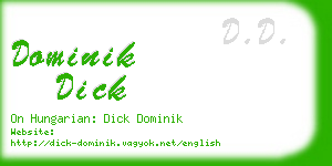 dominik dick business card